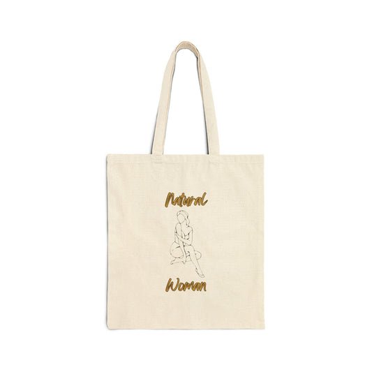 Natural Woman Shoulder Action (BL) Canvas Tote Bag