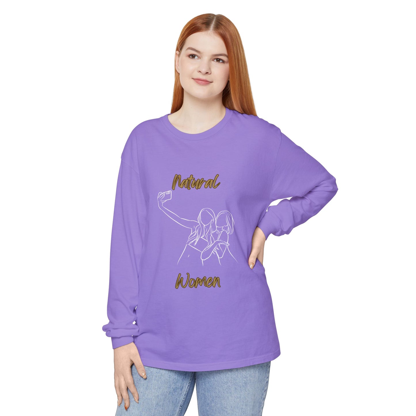 Natural Women Friends Selfie (WL) Long Sleeve T-Shirt