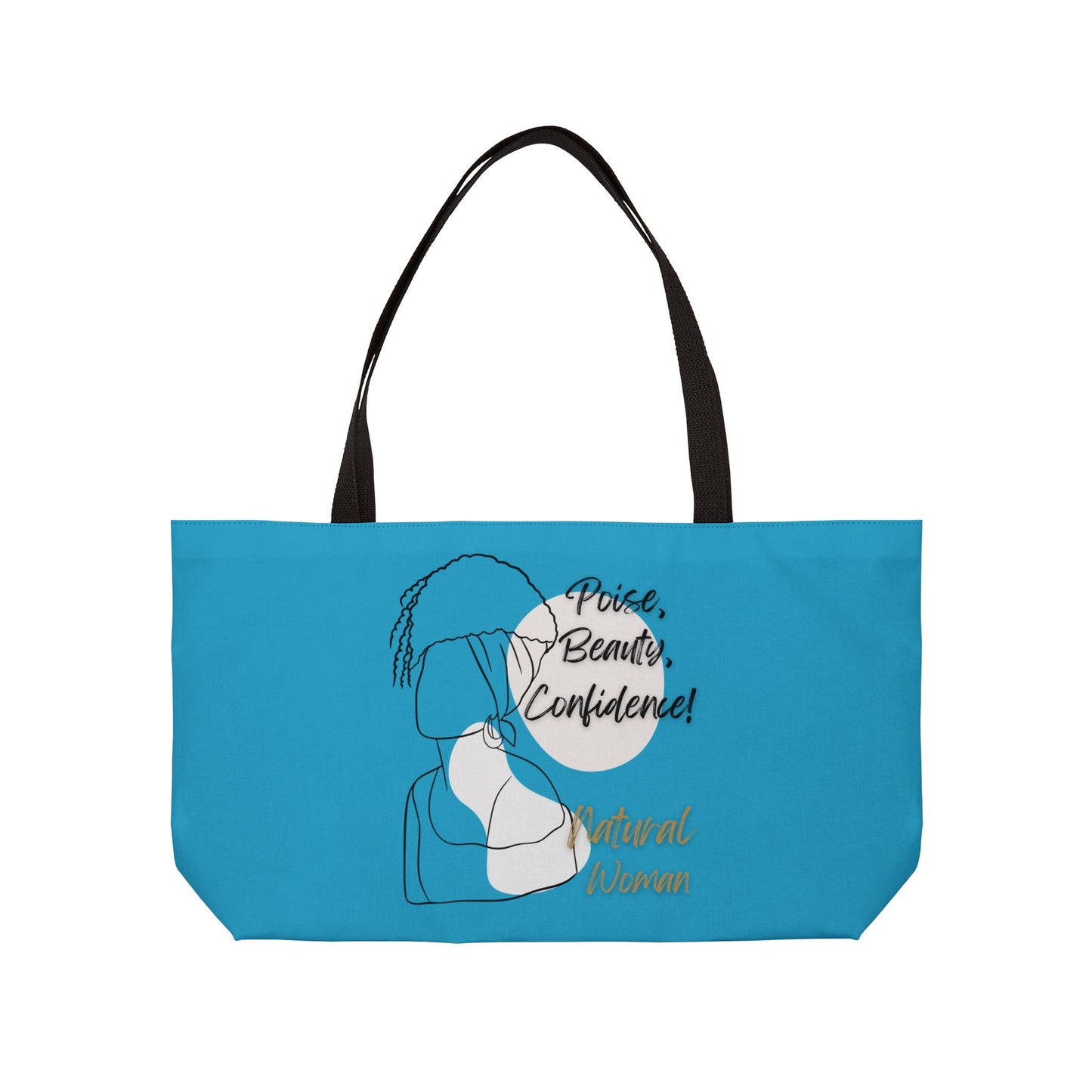 Natural Woman Puff (BL) Weekender Tote Bag TURQUOISE