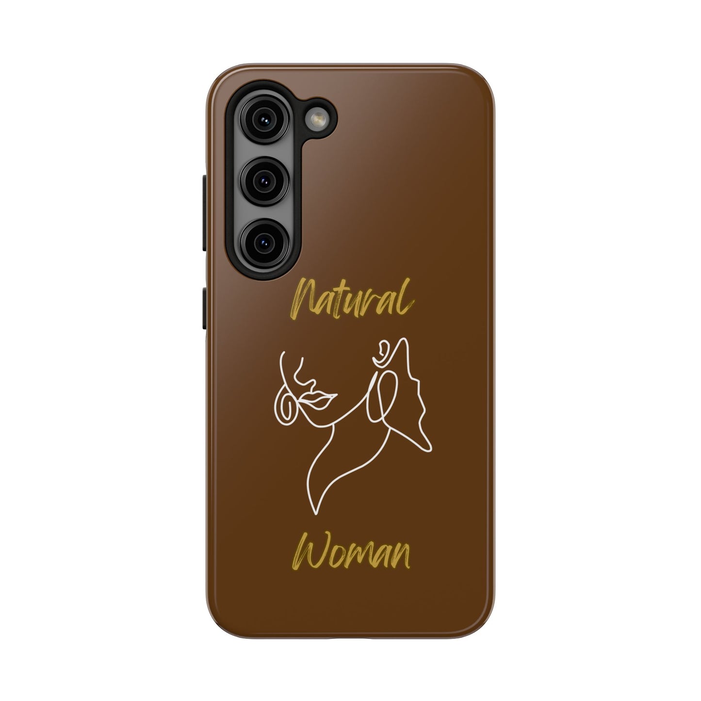 Natural Woman Lips (WL)Tough Phone Cases BROWN