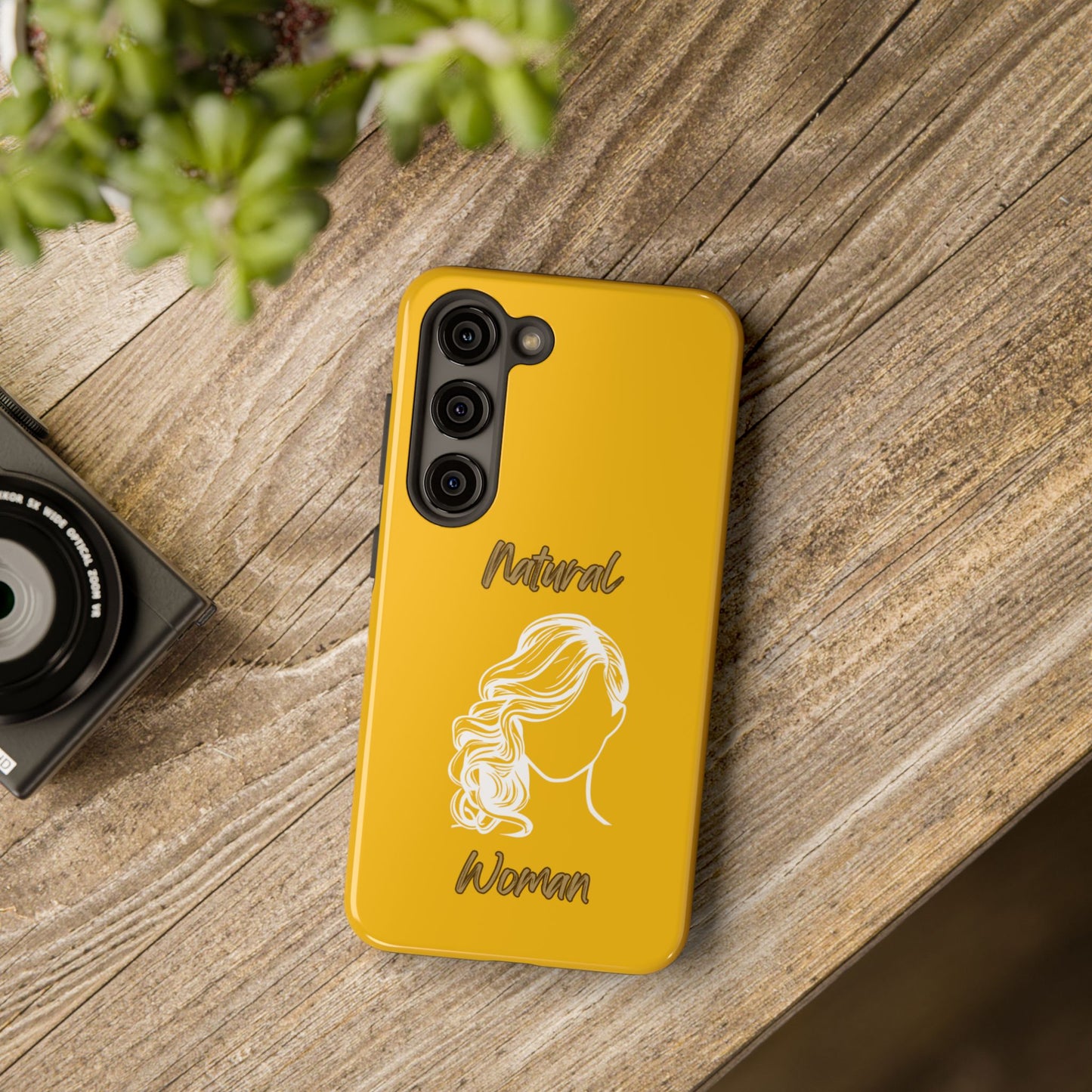 Natural Woman Long Curl (WL)Tough Phone Cases YELLOW