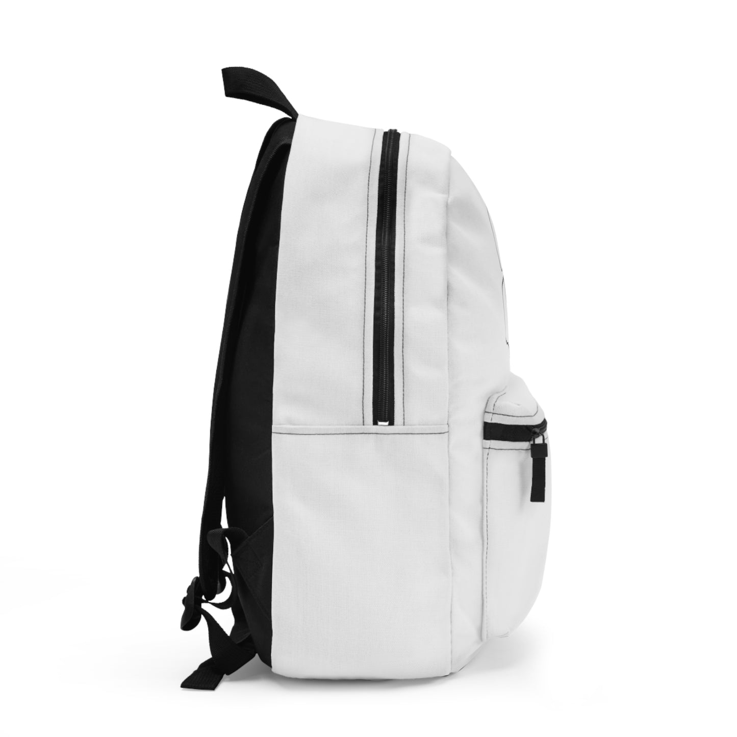 Natural Woman Behind Head Puff (BL) Backpack WHITE