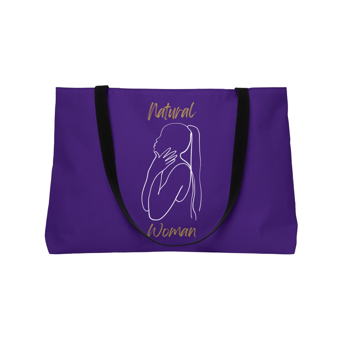 Natural Woman Ponytail (WL) Weekender Tote Bag PURPLE