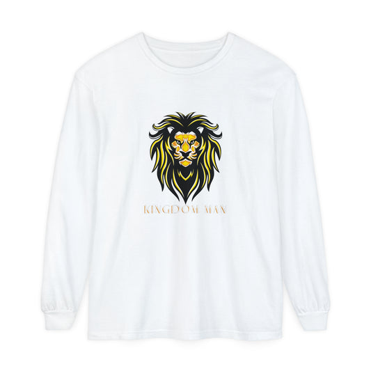 Kingdom Man (White/Gold) Long Sleeve T-Shirt