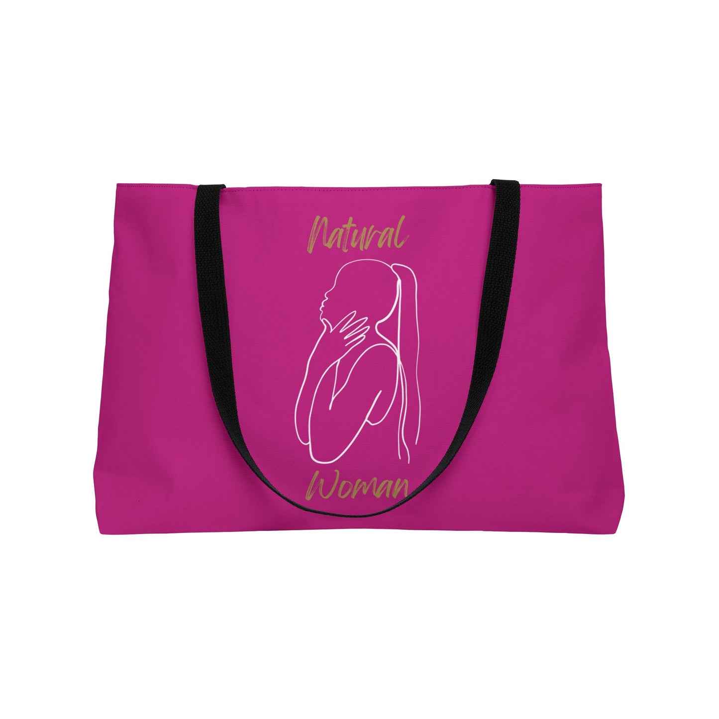 Natural Woman Ponytail (WL) Weekender Tote Bag PINK
