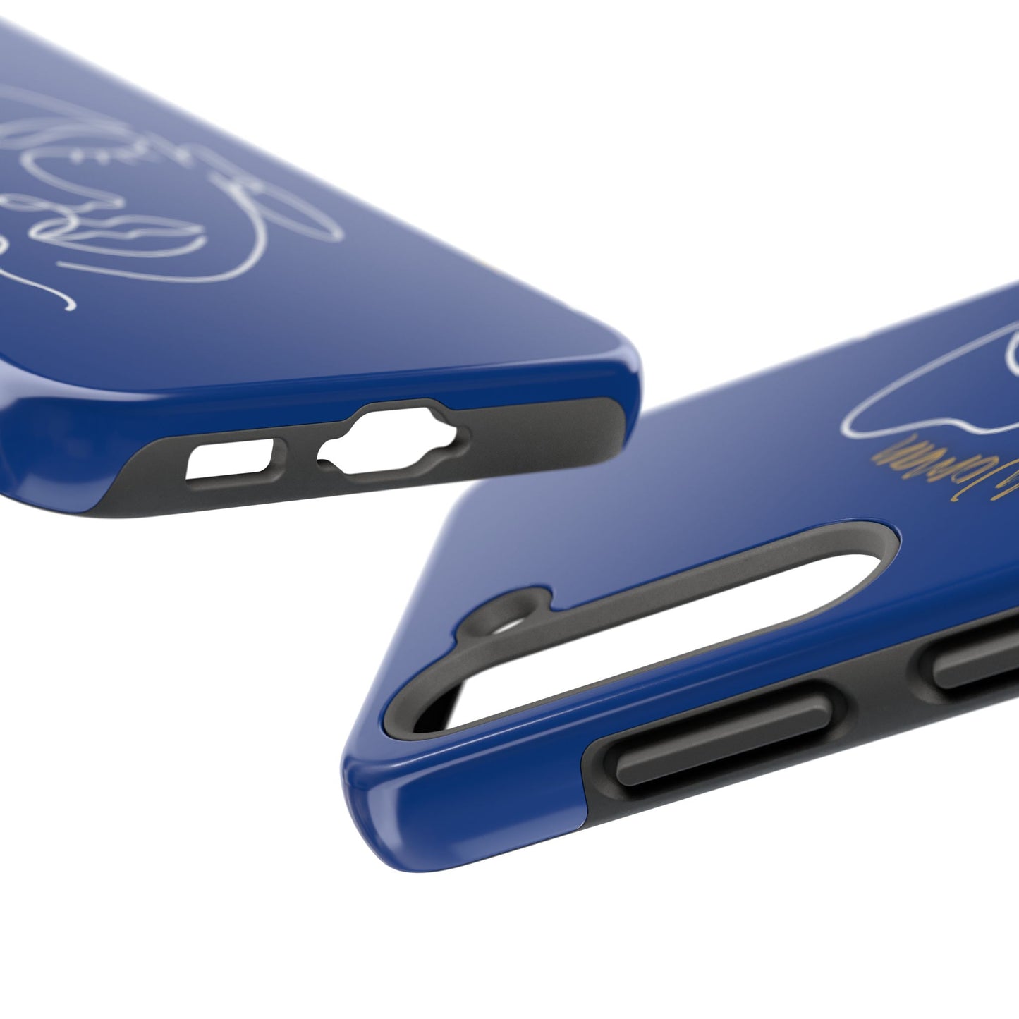 Natural Woman Half Face (WL)Tough Phone Case DARK BLUE