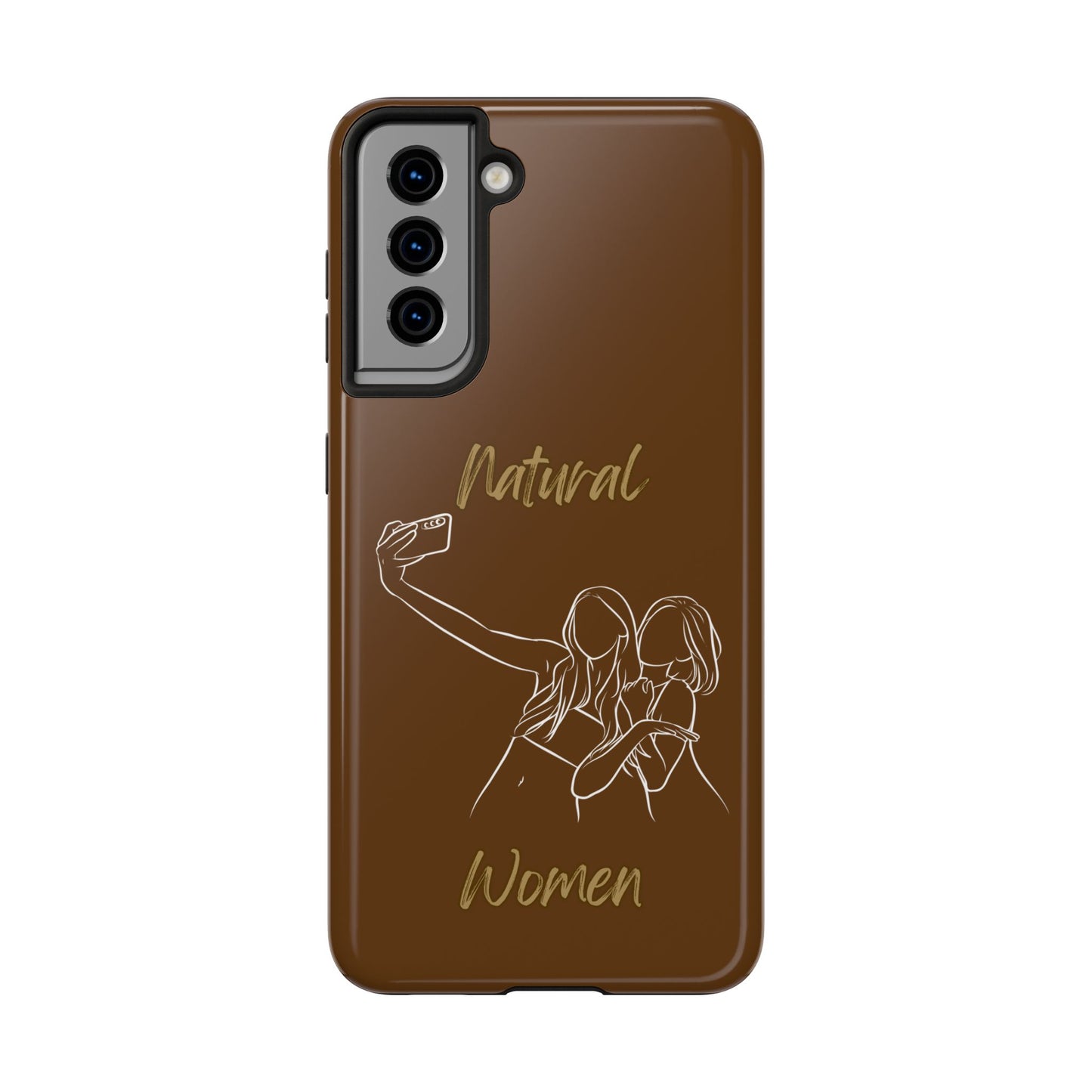 Natural Woman Friends Selfie (WL)Tough Phone Cases BROWN