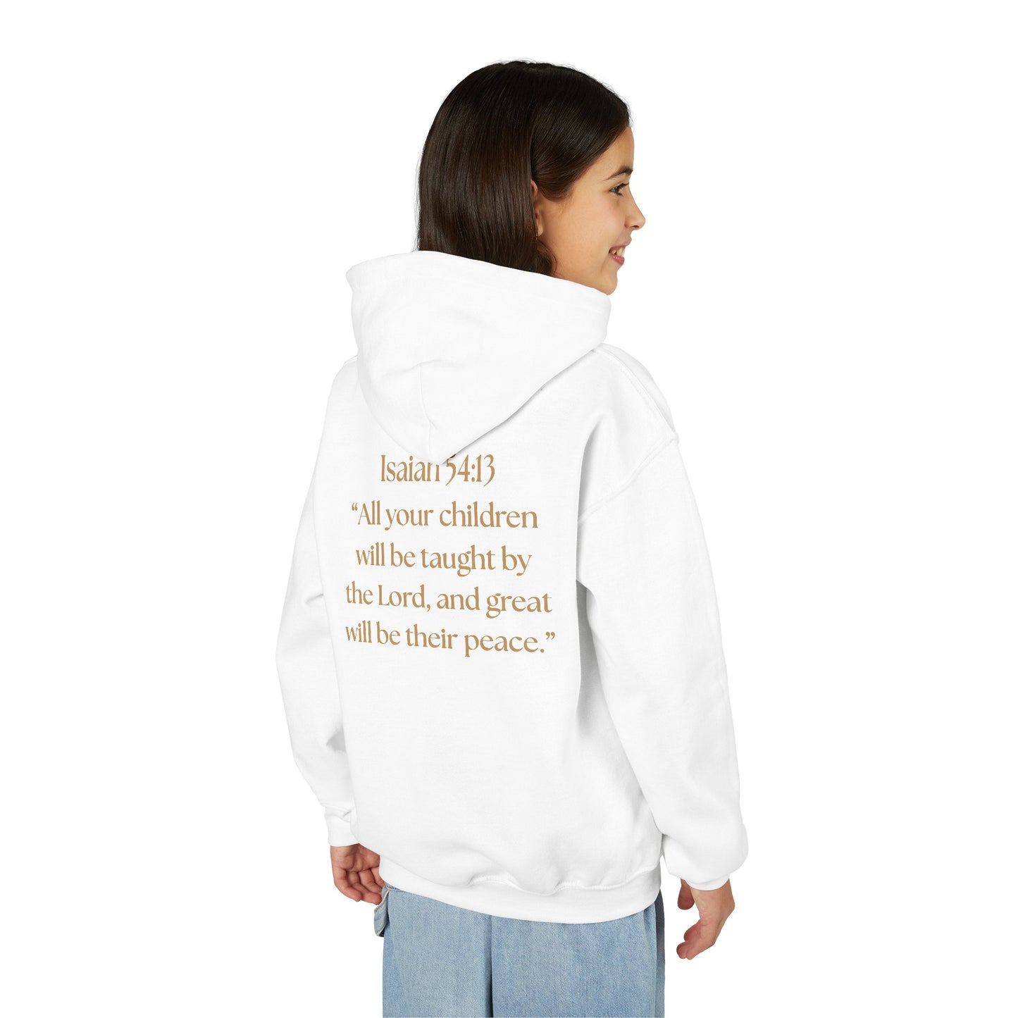 "Children of the King" Hoodie - BLACK Lion Design with Isaiah 54:13