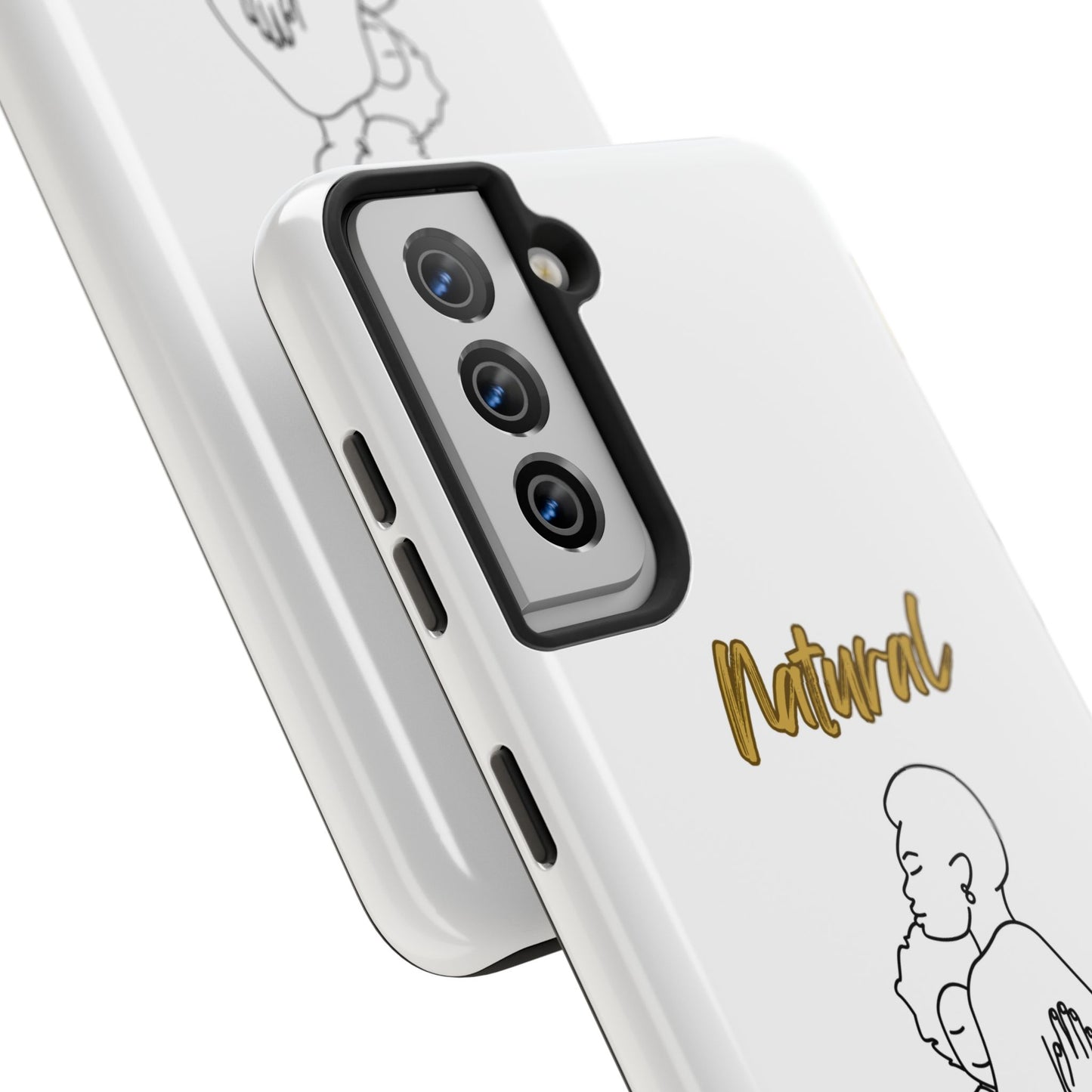 Natural Woman Safe With Momma (BL) Tough Phone Cases WHITE
