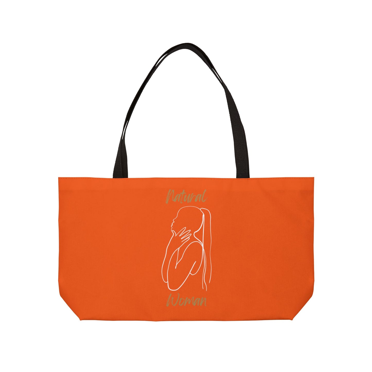 Natural Woman Ponytail (WL) Weekender Tote Bag ORANGE