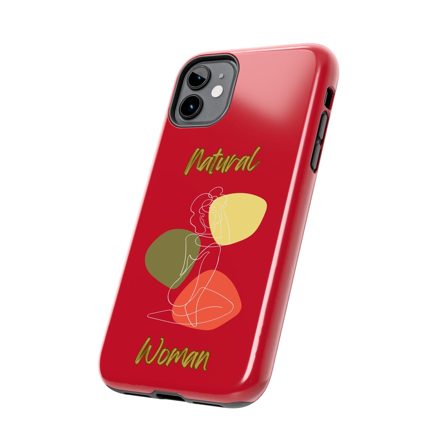Natural Woman Colorful Pose (WL)Tough Phone Cases DARK RED