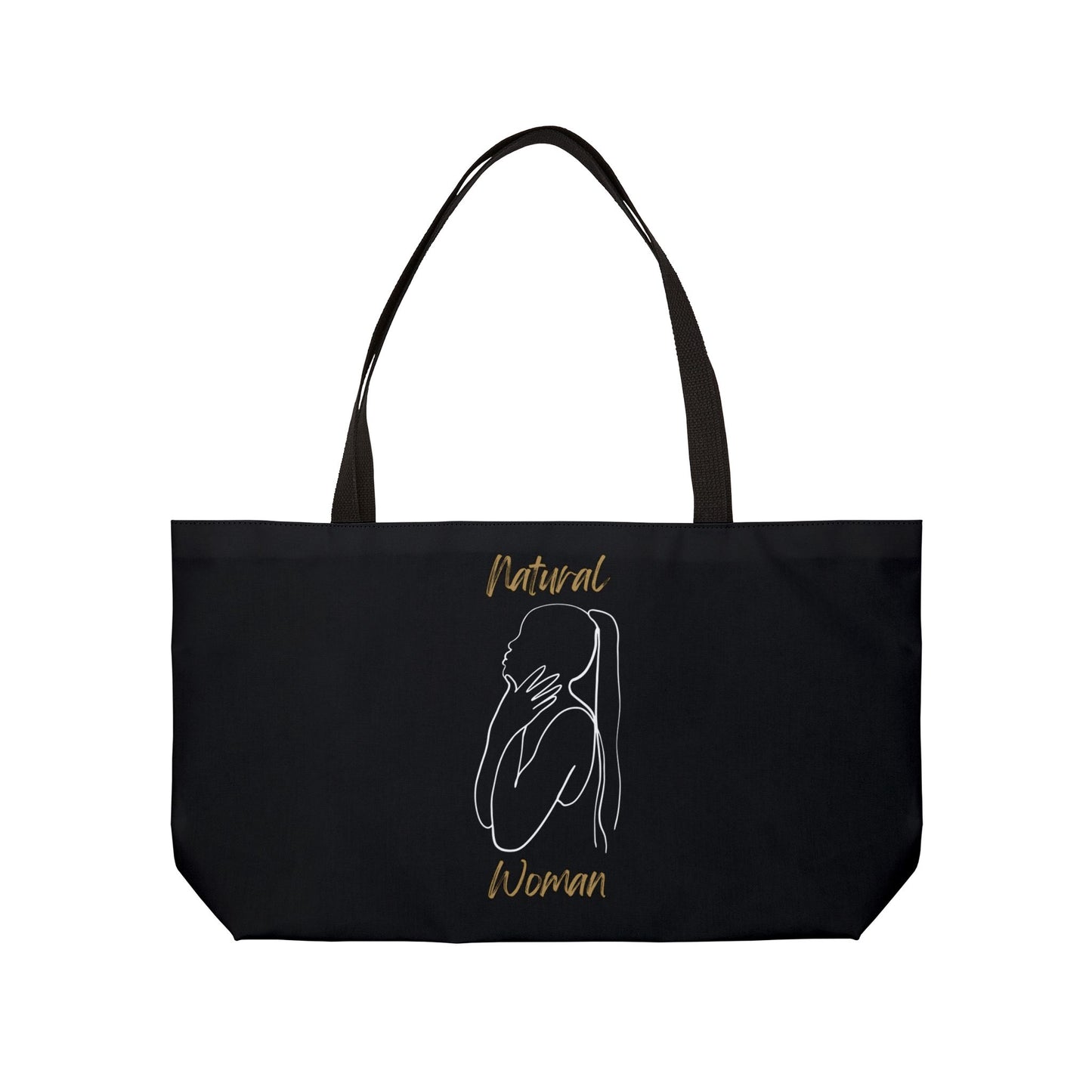 Natural Woman Ponytail (WL) Weekender Tote Bag BLACK