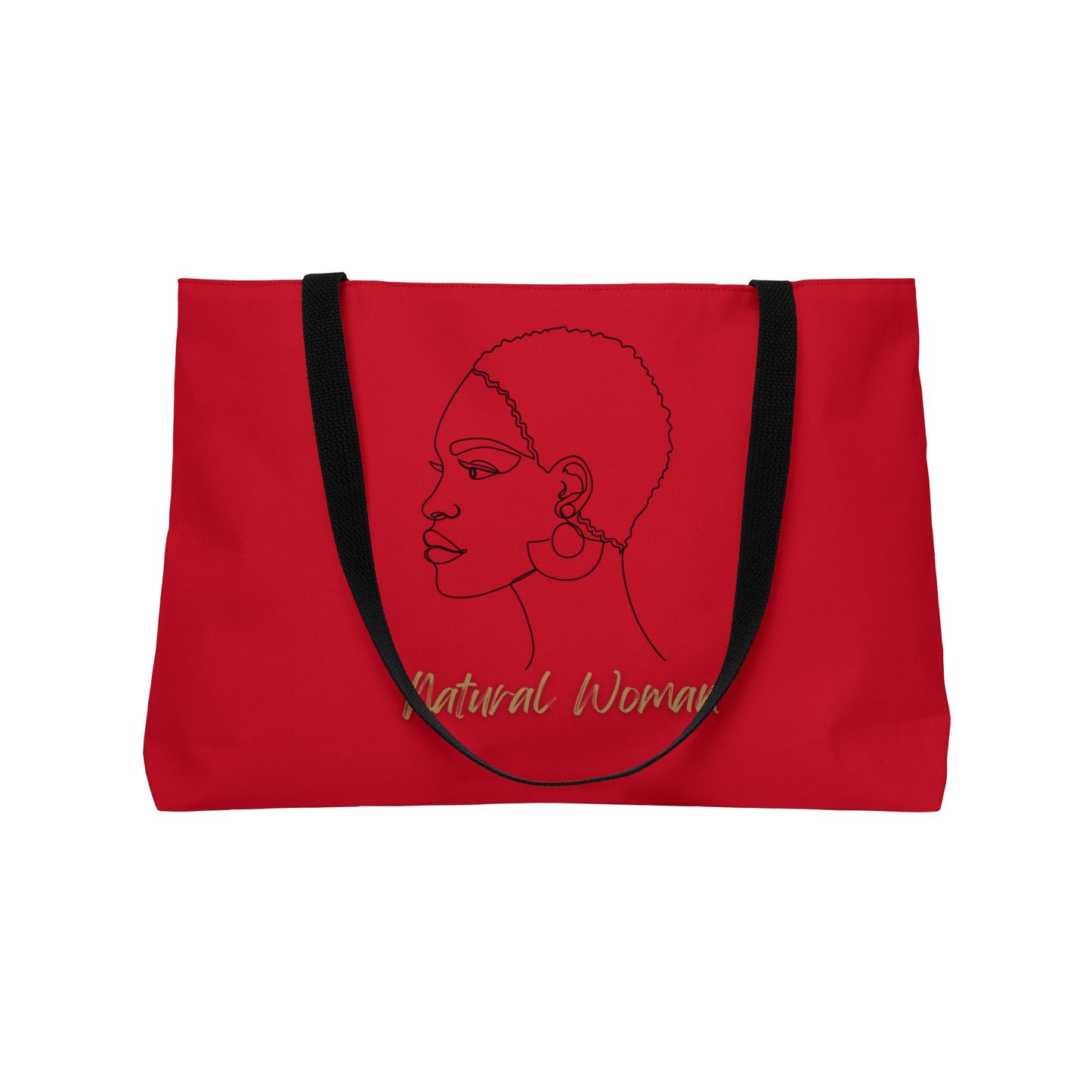 Natural Woman Finger Wave (BL) Weekender Tote Bag DARK RED