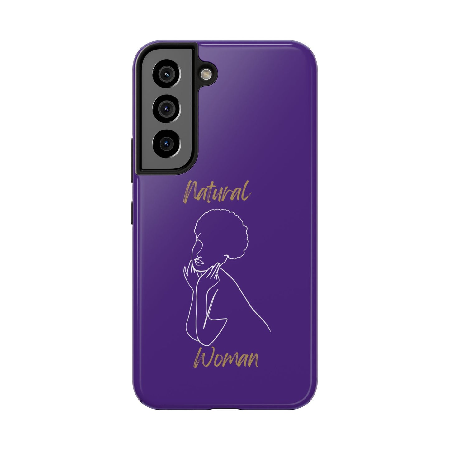 Natural Woman Cute Afro (WL)Tough Phone Cases PURPLE