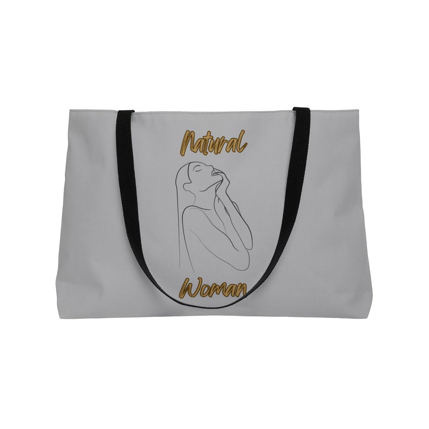 Natural Woman Thank You (BL) Weekender Tote Bag LIGHT GREY