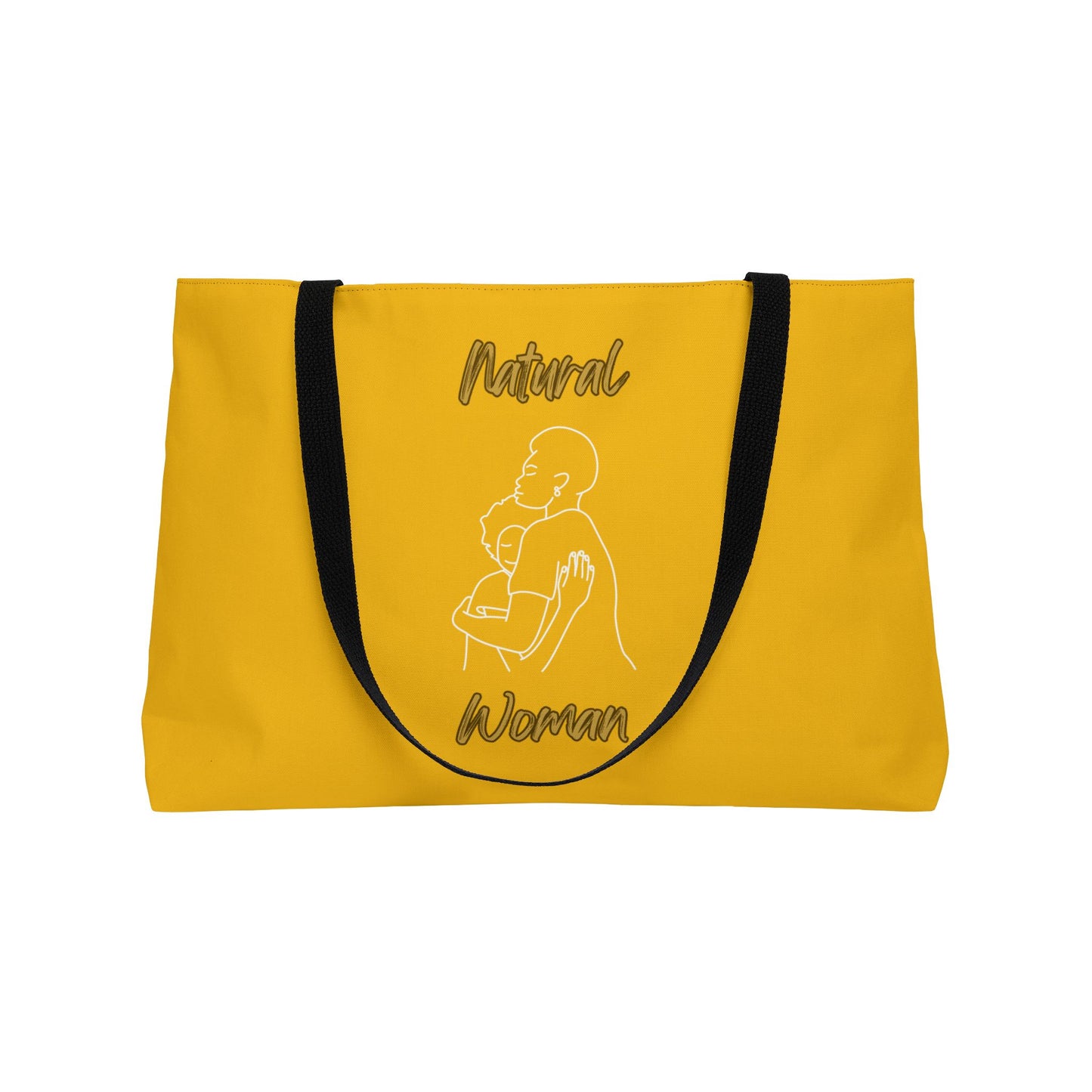 Natural Woman Safe With Momma (WL) Weekender Tote Bag YELLOW