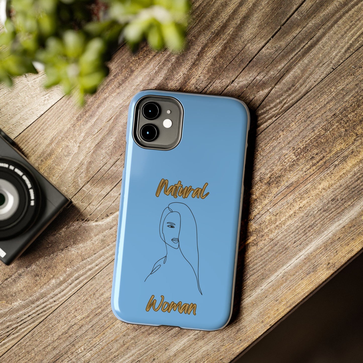 Natural Woman Covered Eye (BL)Tough Phone Cases LIGHT BLUE