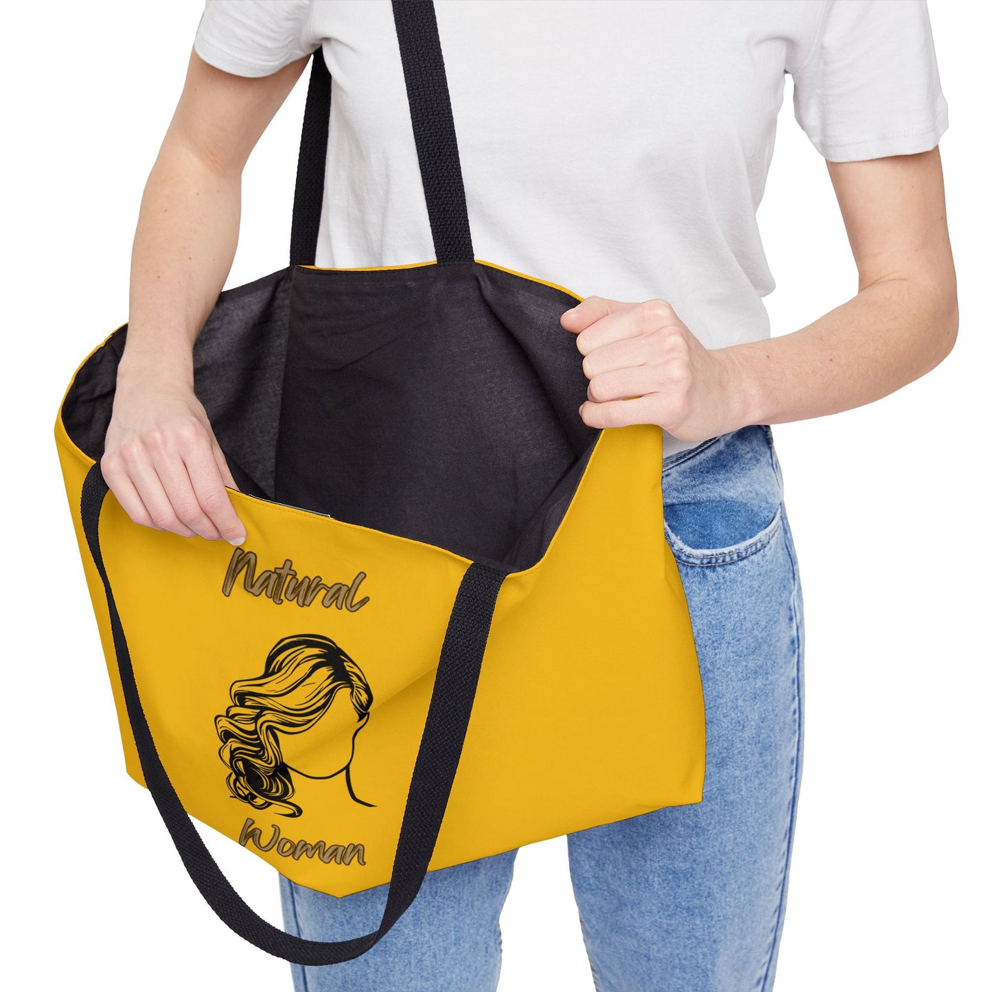 Natural Woman Long Curl (BL) Weekender Tote Bag YELLOW