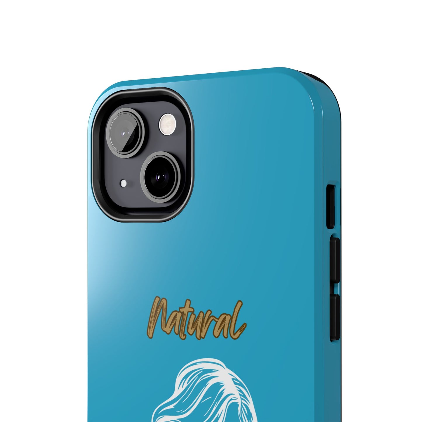 Natural Woman Long Curl (WL)Tough Phone Cases TURQUOISE