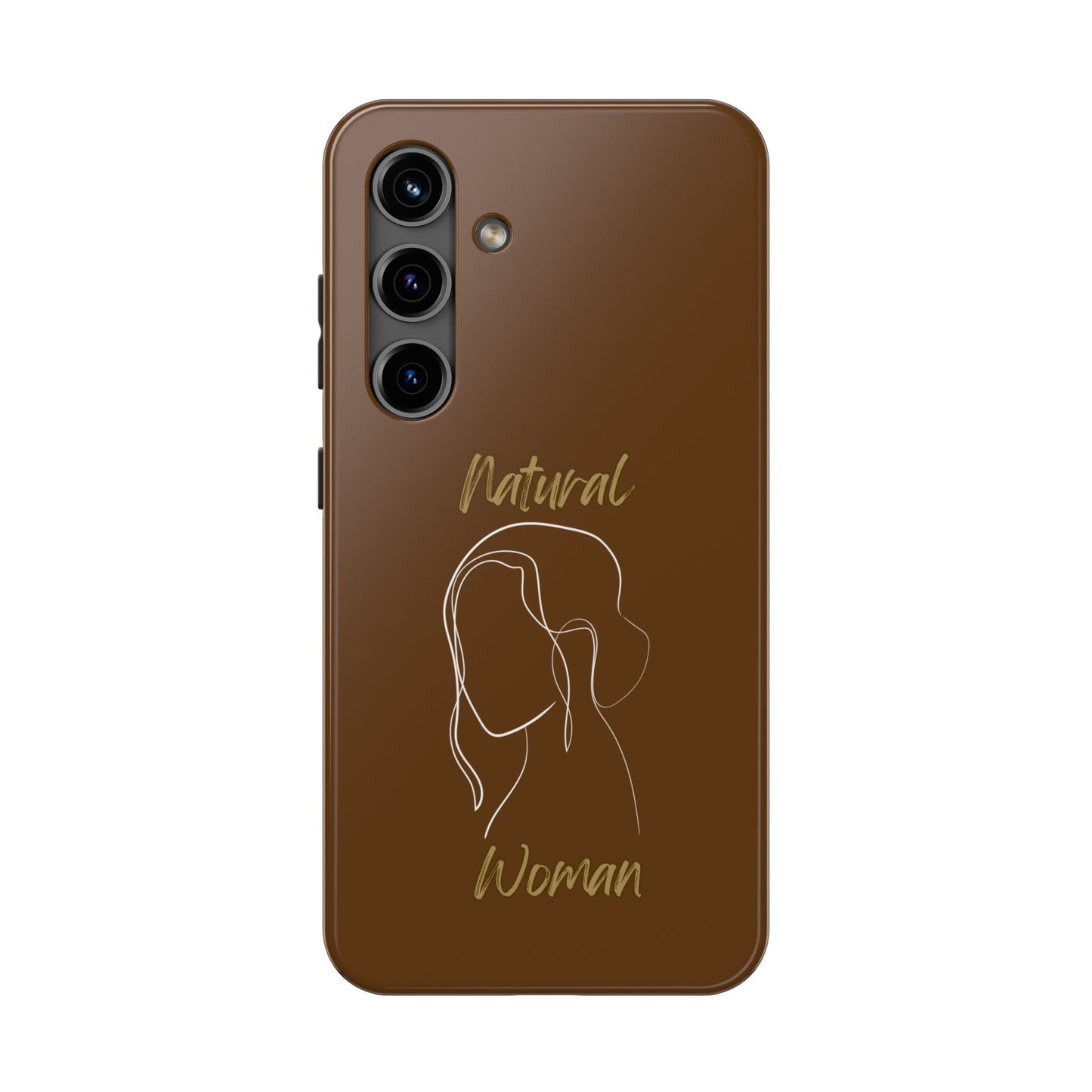 Natural Woman Hanging Hair (WL) Tough Phone Cases BROWN