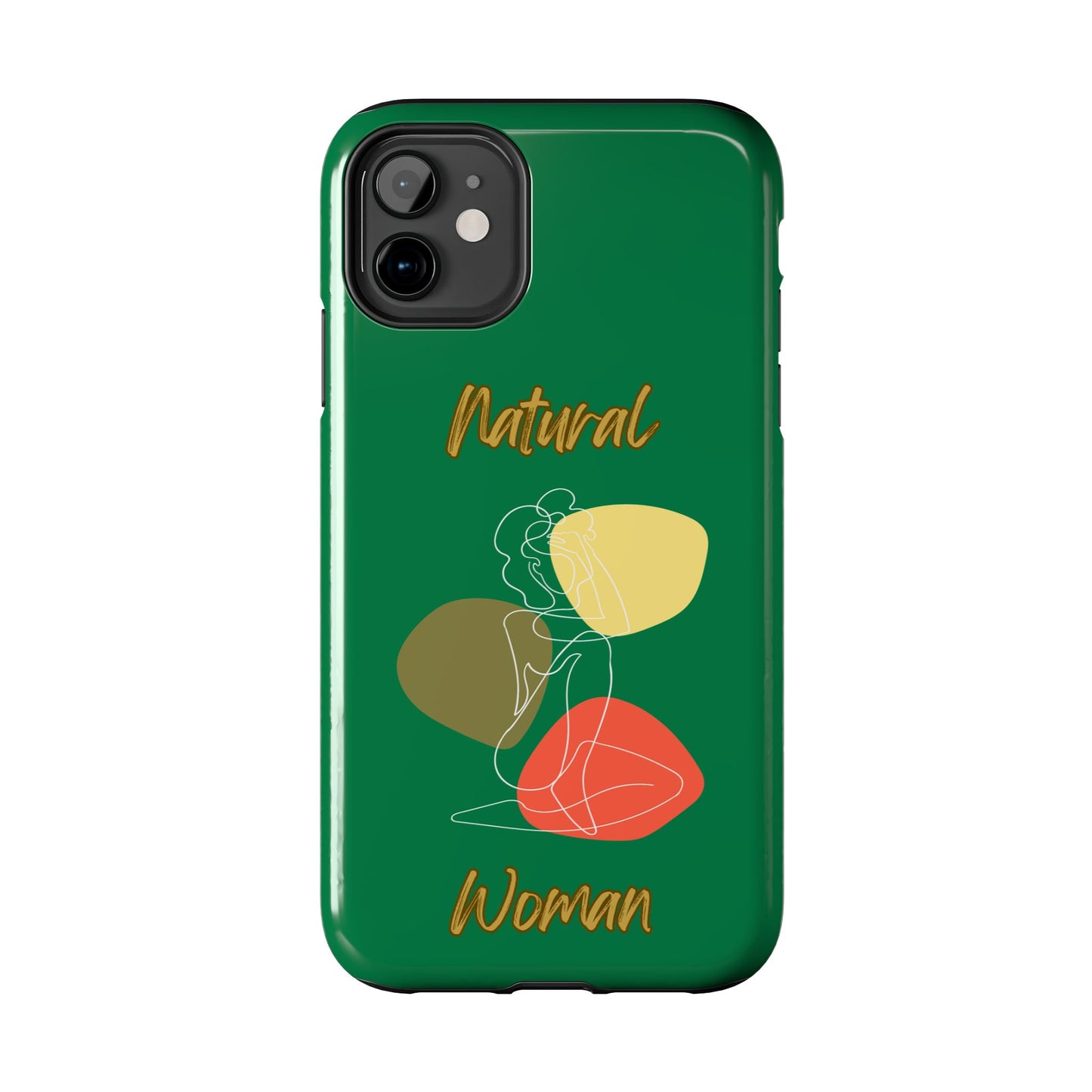 Natural Woman Colorful Pose (WL)Tough Phone Cases DARK GREEN