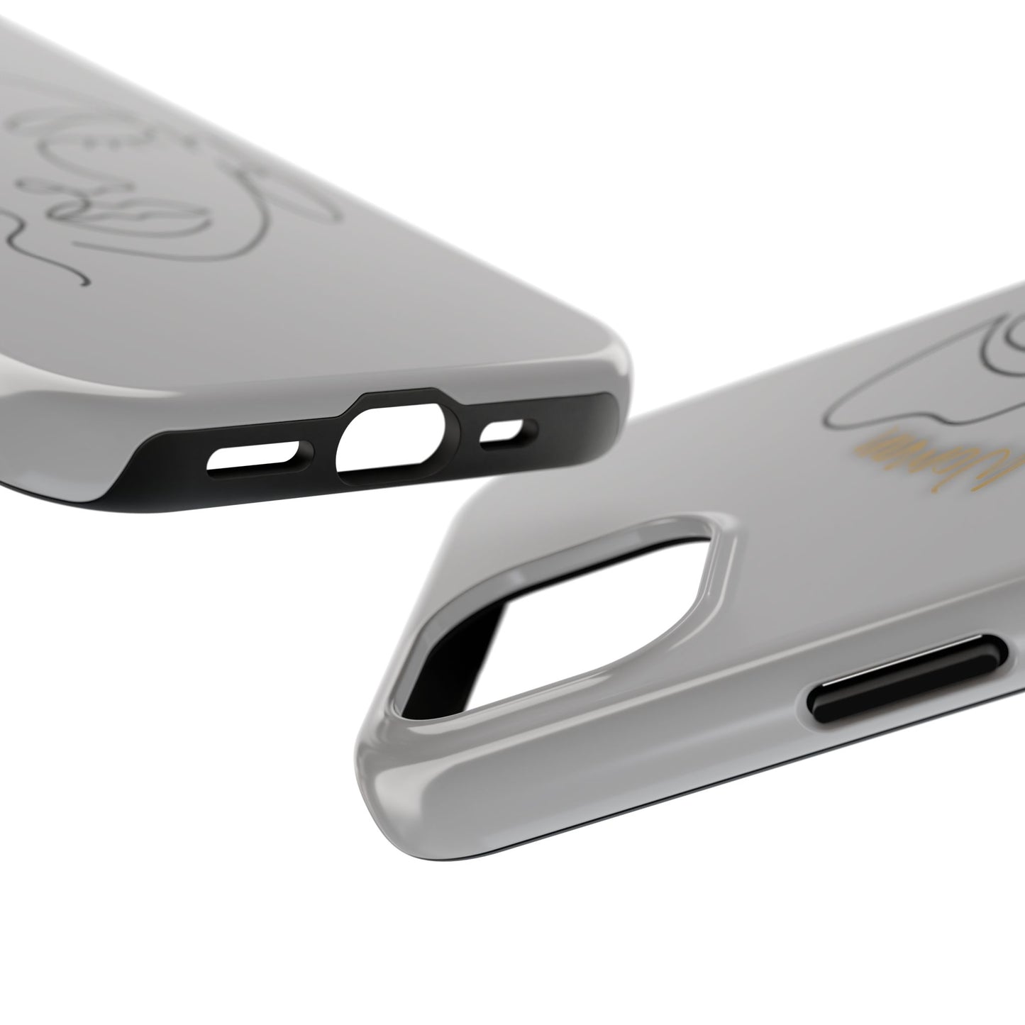 Natural Woman Half Face (BL)Tough Phone Case LIGHT GREY