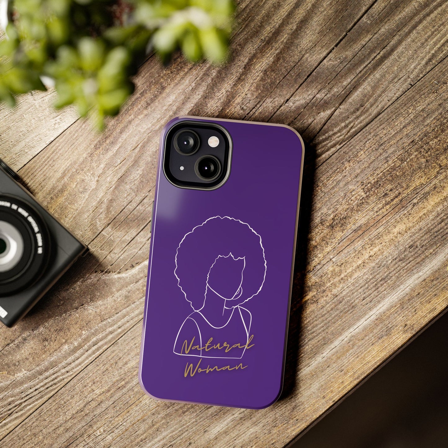 Natural Woman Afro (WL)Tough Phone Cases PURPLE