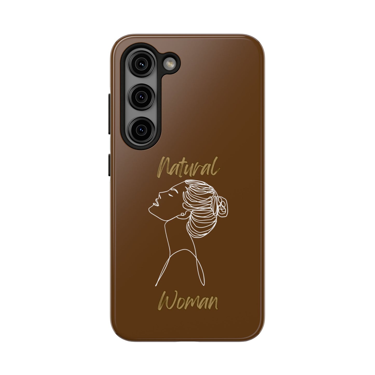Natural Woman Wet Bun (WL) Tough Phone Cases BROWN