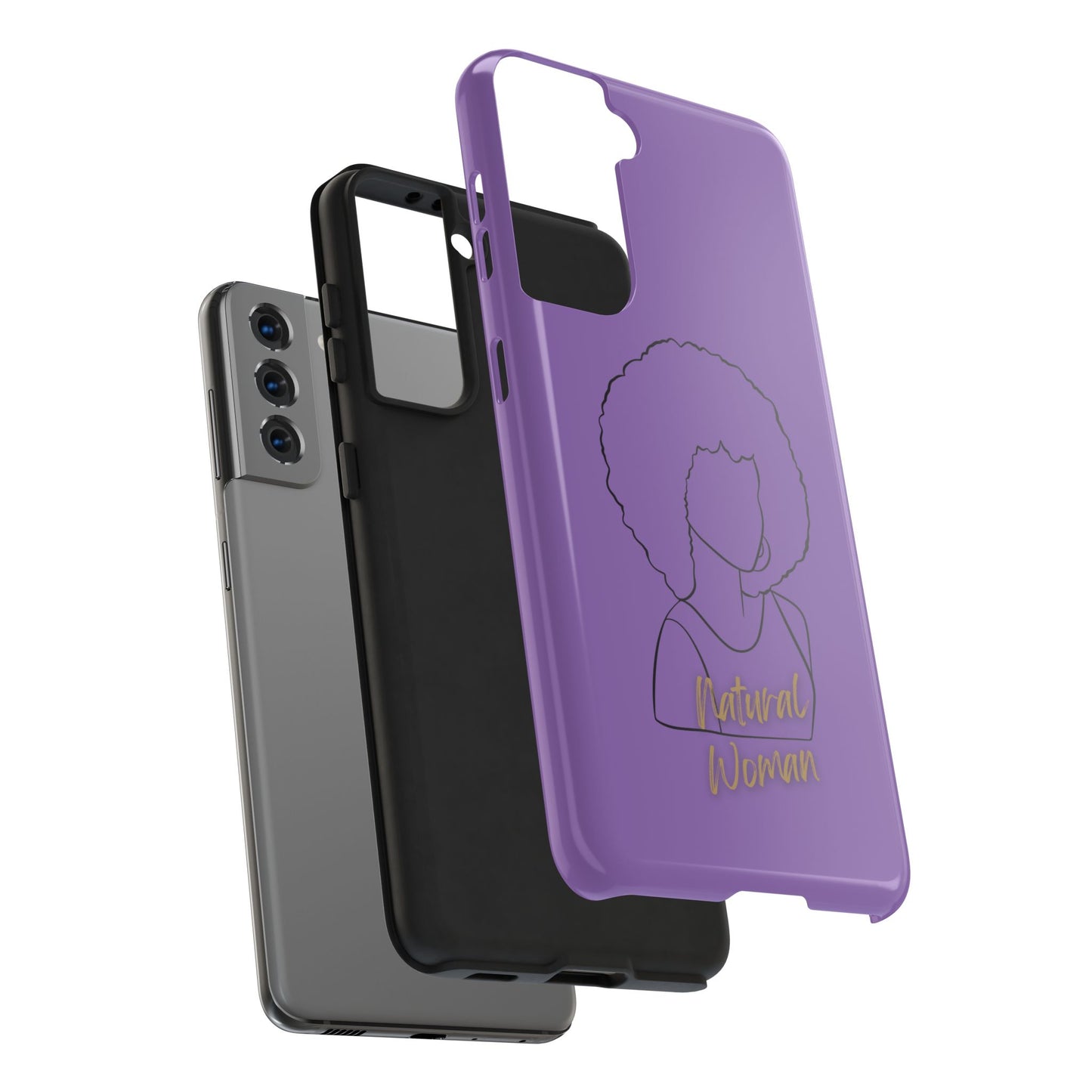 Natural Woman Afro (BL)Tough Phone Cases LIGHT PURPLE