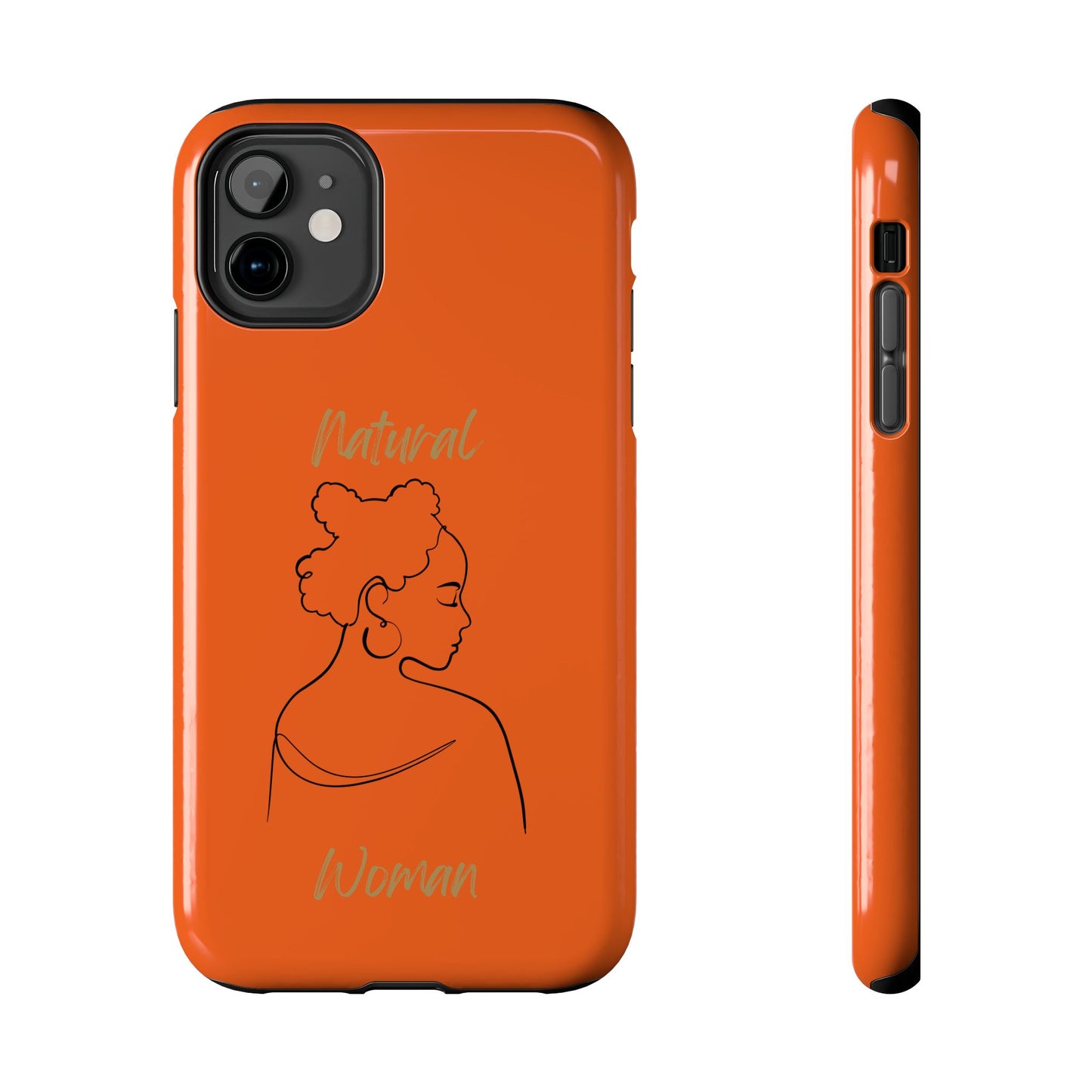 Natural Woman Twists (BL) Tough Phone Cases ORANGE