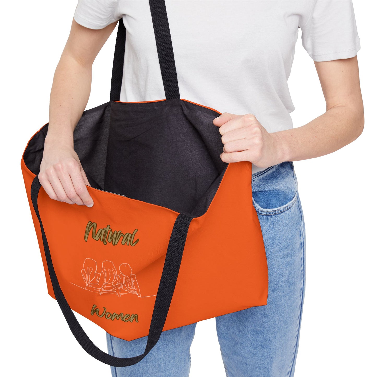 Natural Woman Loving Friends (WL) Weekender Tote Bag ORANGE