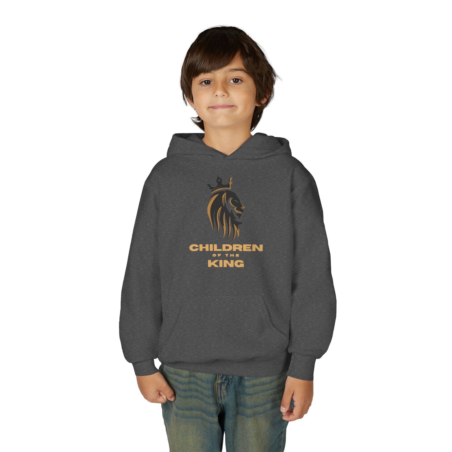 "Children of the King" Hoodie - BLACK Lion Design with Isaiah 54:13