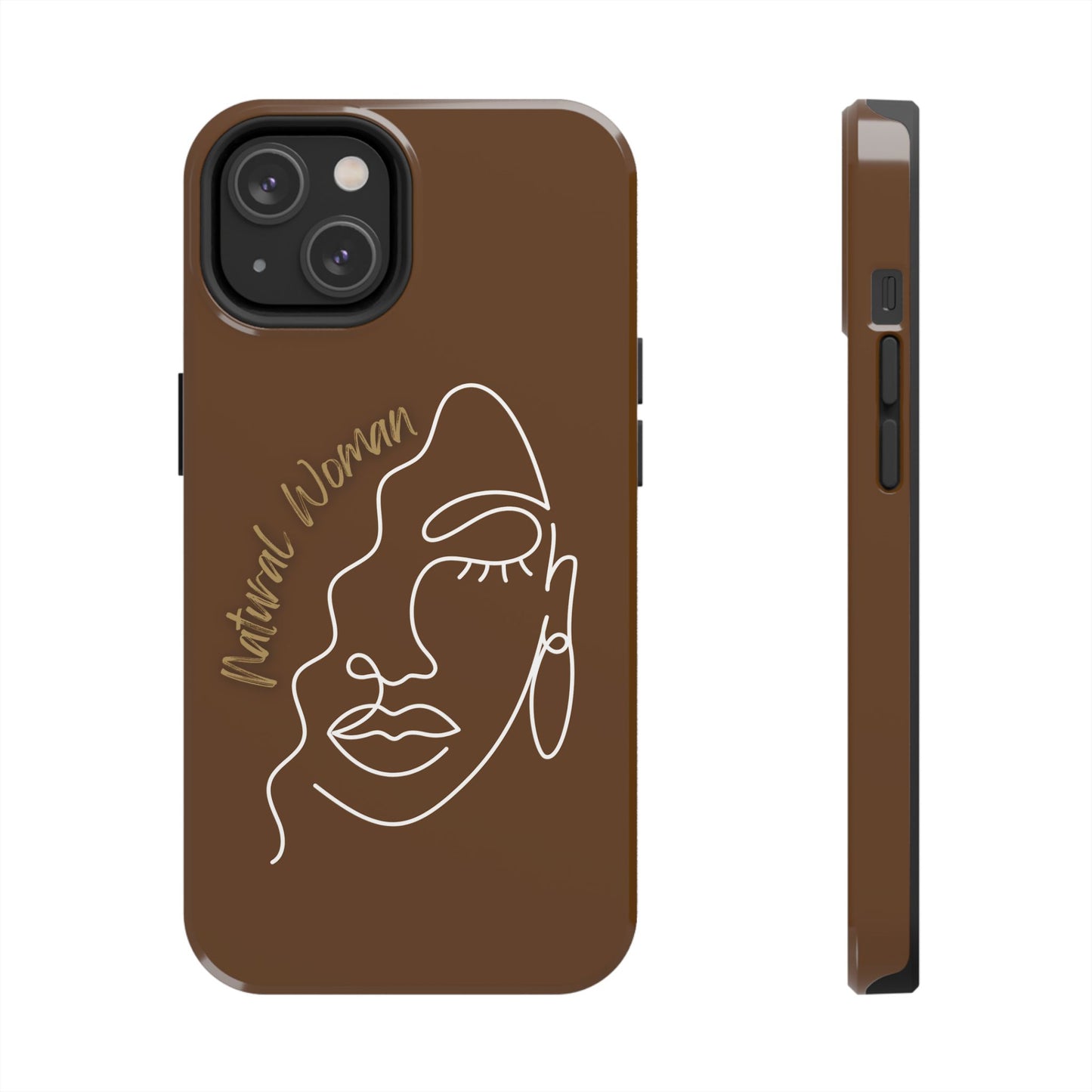 Natural Woman Half Face (WL)Tough Phone Case BROWN