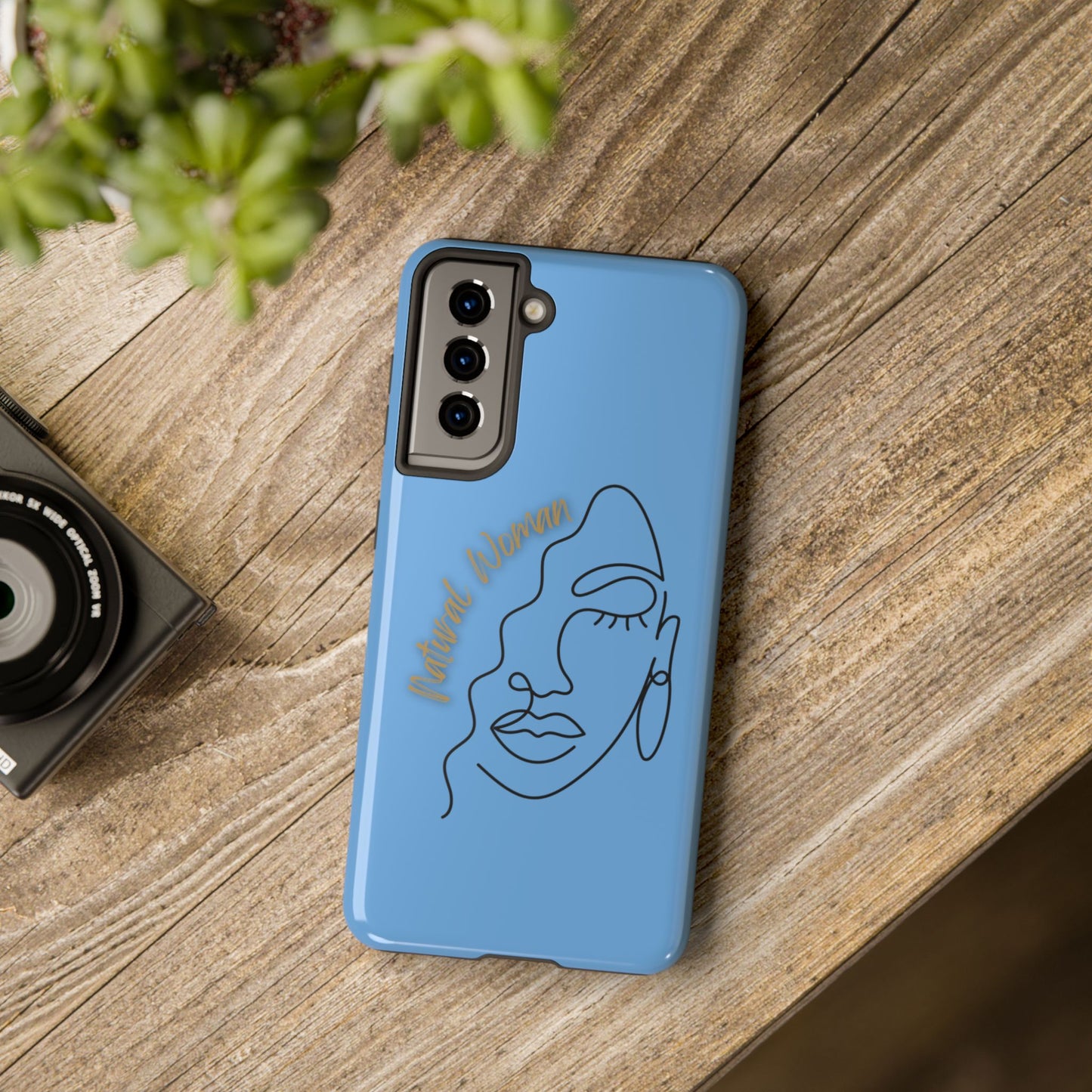 Natural Woman Half Face (BL)Tough Phone Case LIGHT BLUE