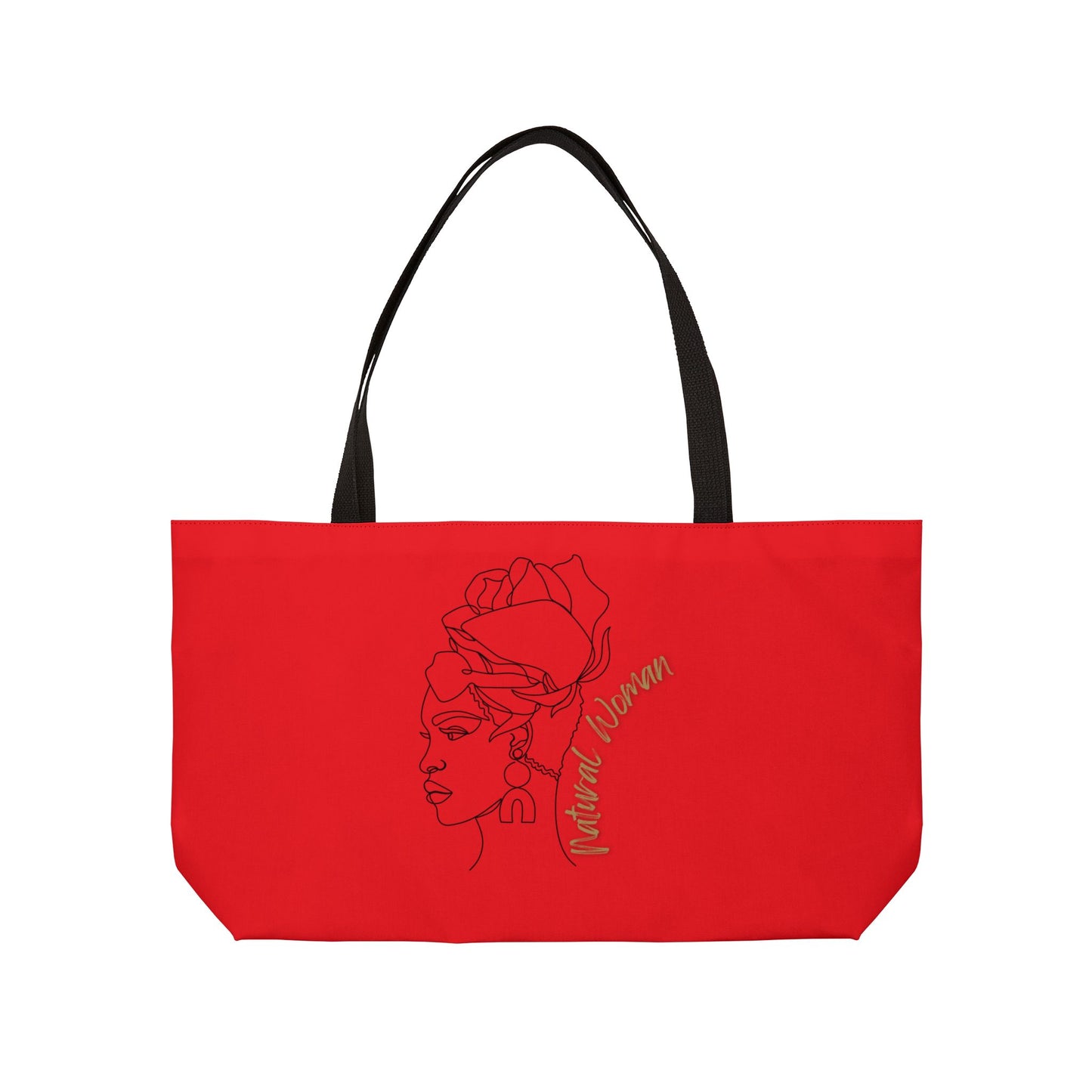 Natural Woman Flower Wrap (BL) Weekender Tote Bag RED