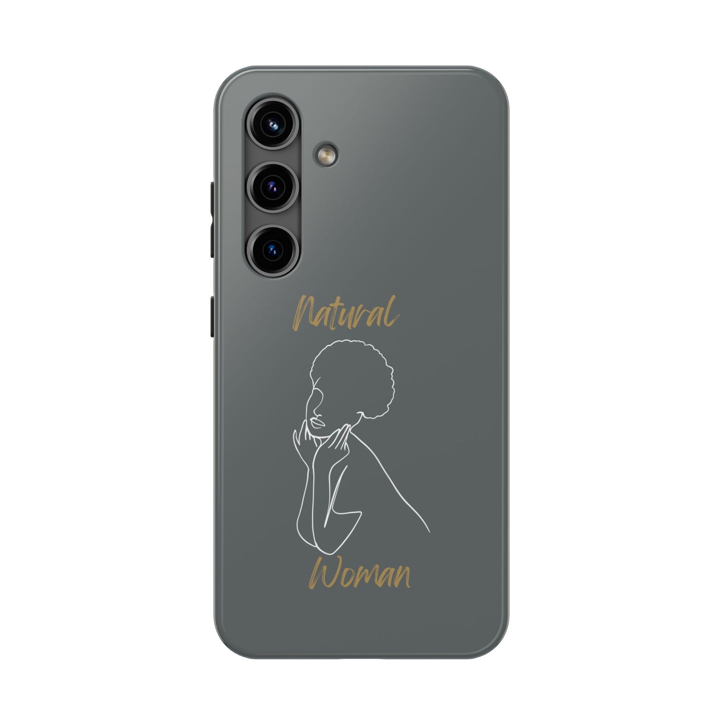 Natural Woman Cute Afro(WL)Tough Phone Cases DARK GREY