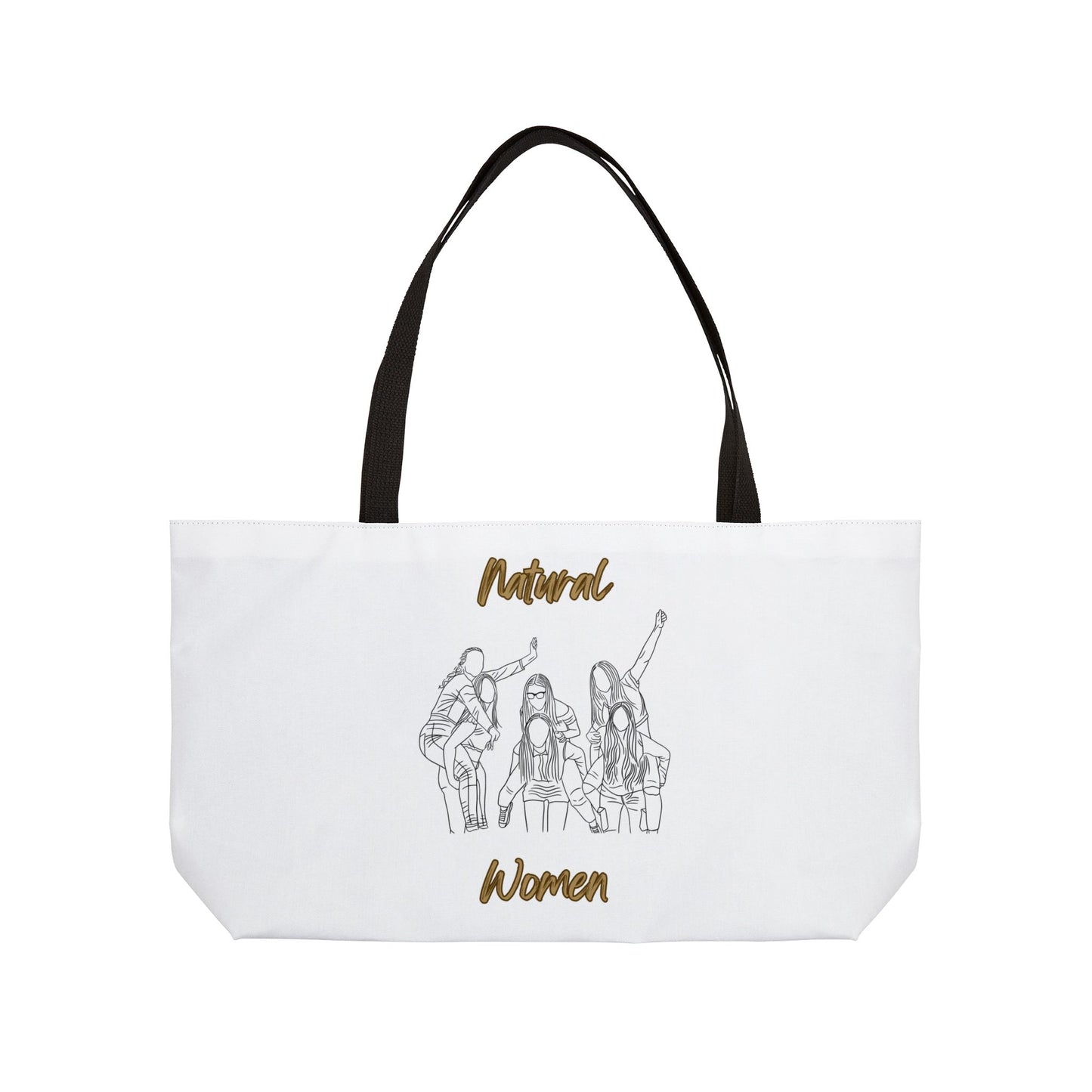 Natural Women Piggy Back (BL) Weekender Tote Bag WHITE