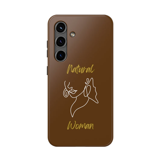 Natural Woman Lips (WL)Tough Phone Cases BROWN