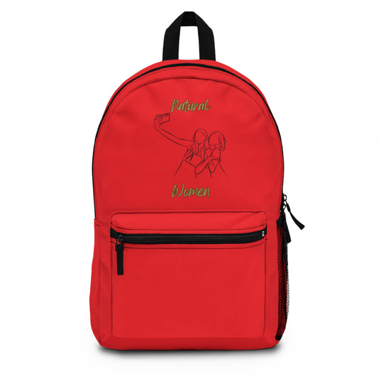 Natural Women Friends Selfie (BL) Backpack RED