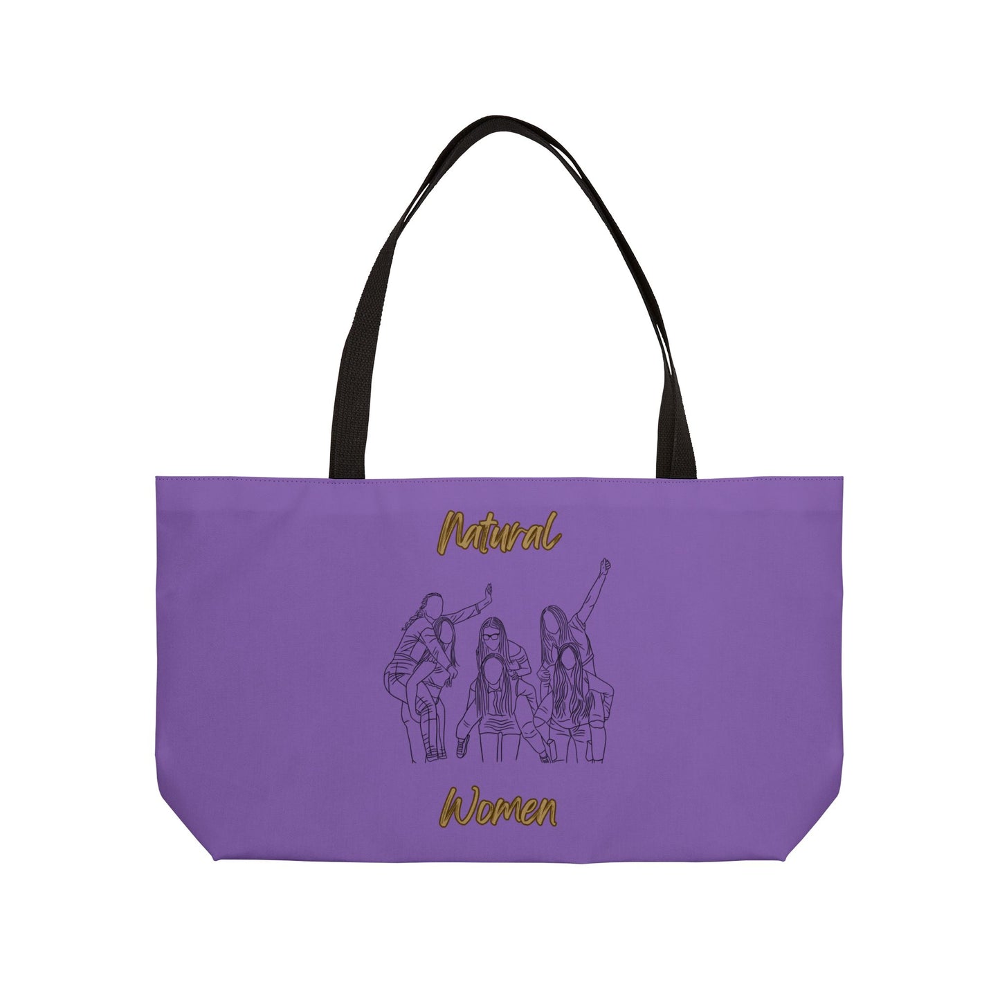 Natural Women Piggy Back (BL) Weekender Tote Bag LIGHT PURPLE
