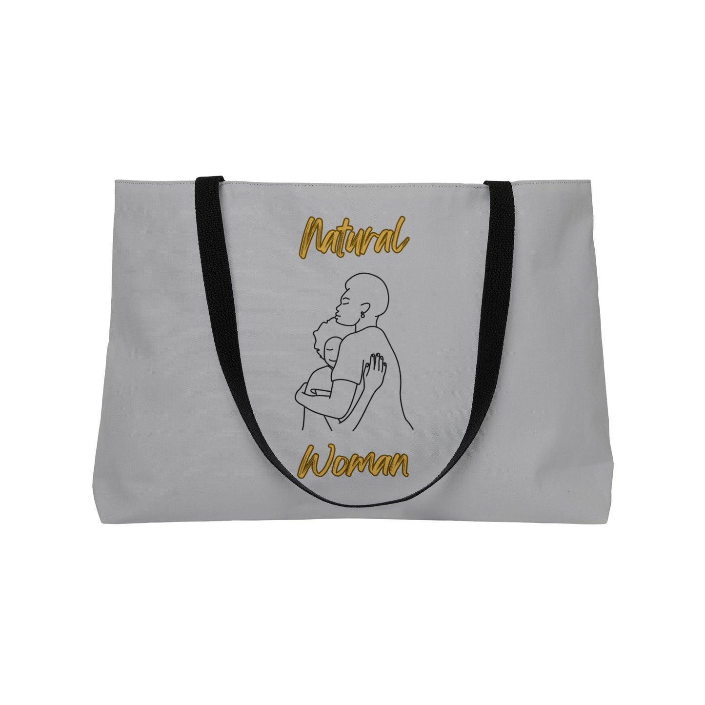 Natural Woman Safe With Momma (BL) Weekender Tote Bag LIGHT GREY