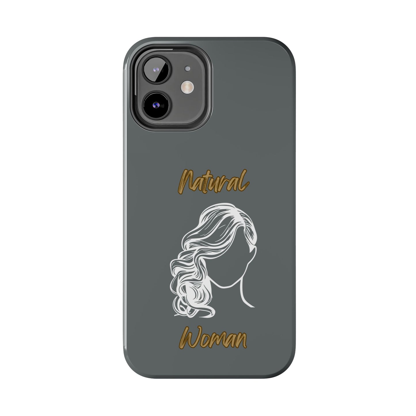 Natural Woman Long Curl (WL)Tough Phone Cases DARK GREY