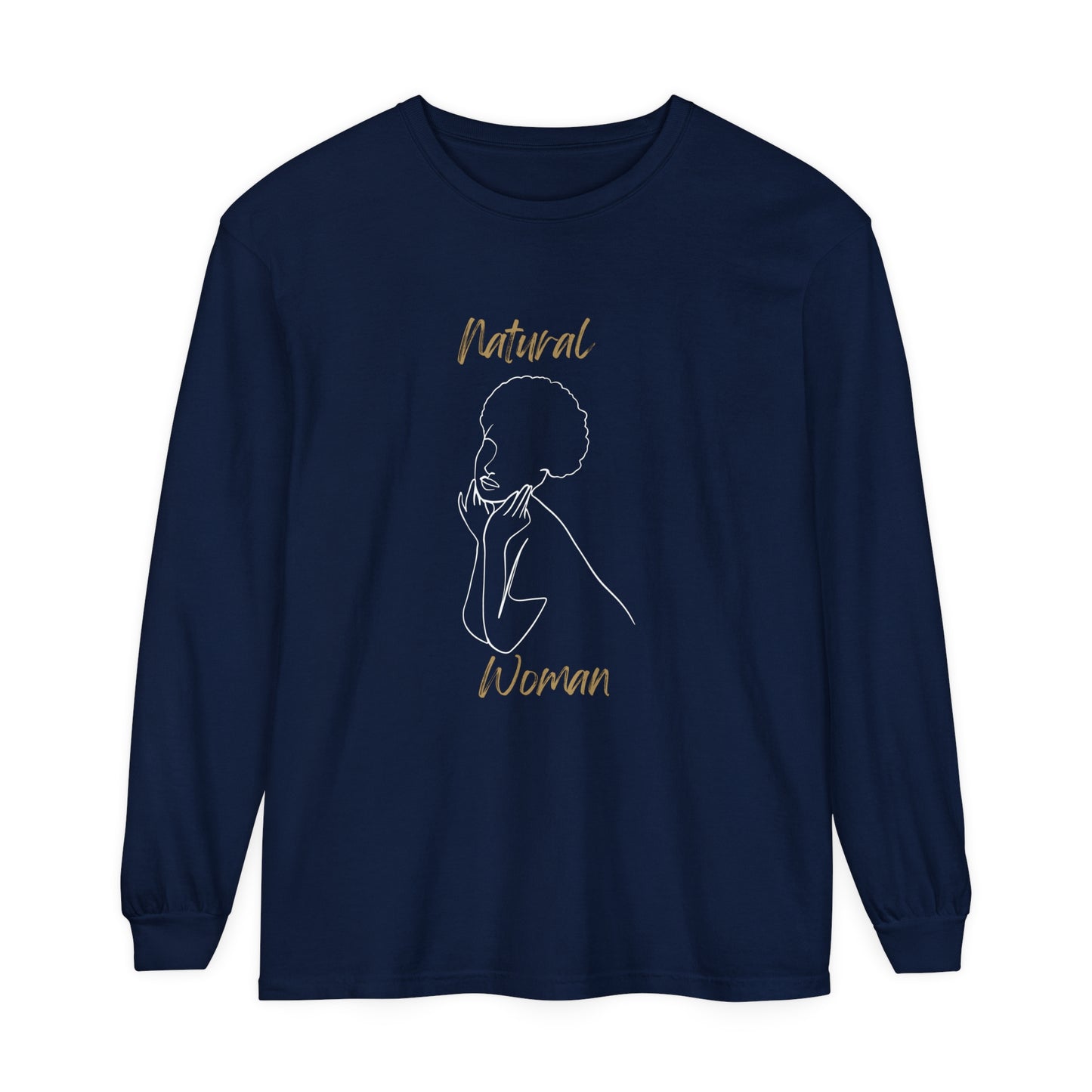 Natural Woman Cute Afro (WL) Long Sleeve T-Shirt