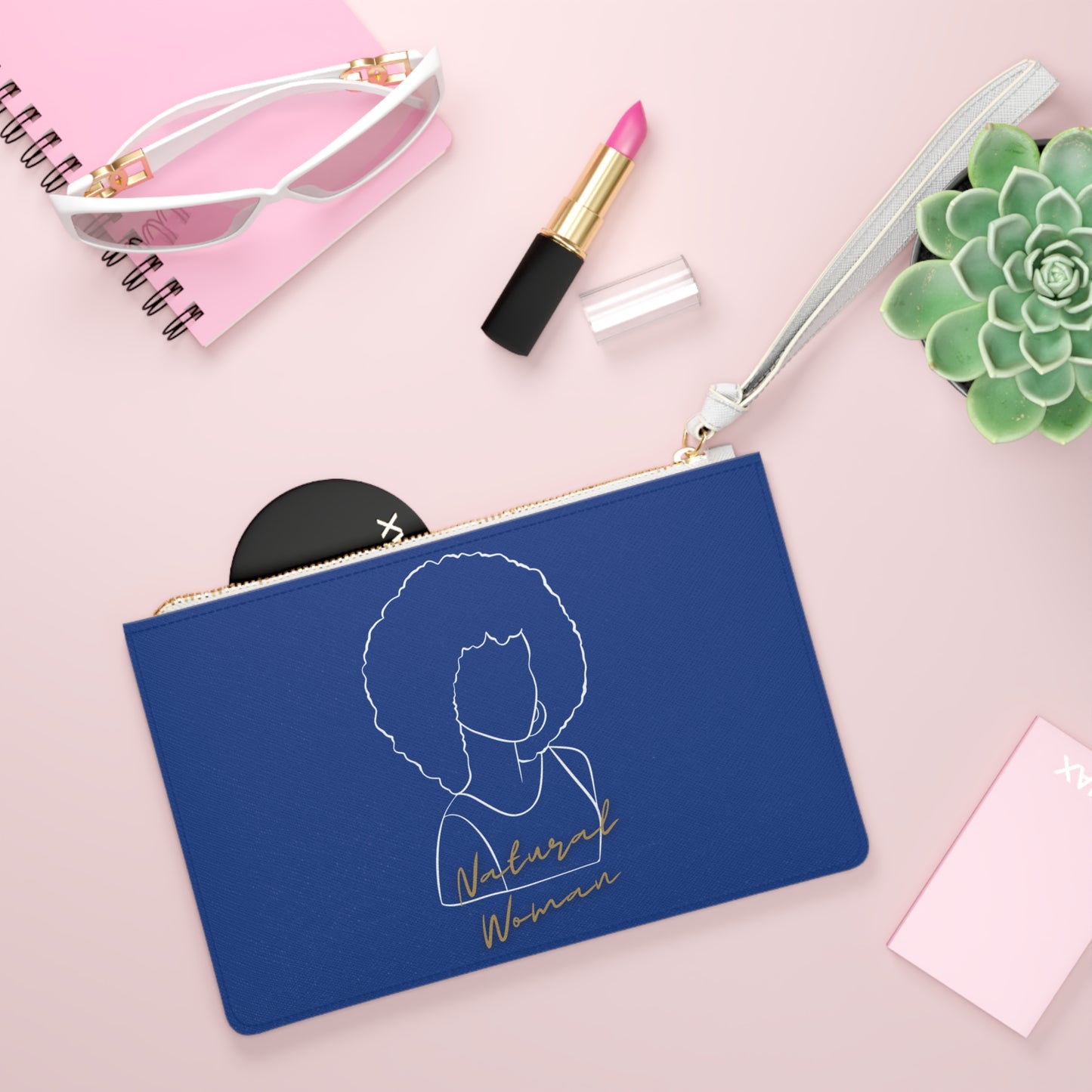 Natural Woman Afro (WL) Clutch Bag DARK BLUE