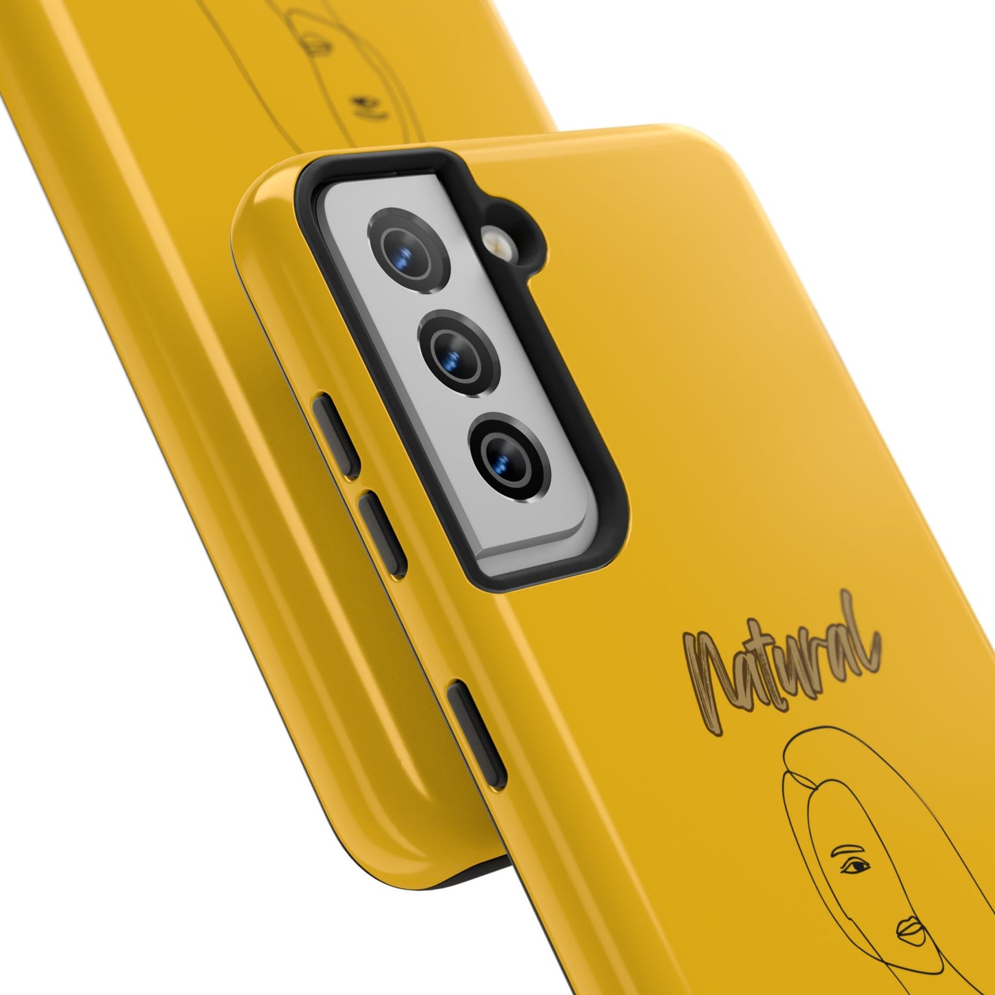 Natural Woman Covered Eye (BL)Tough Phone Cases YELLOW