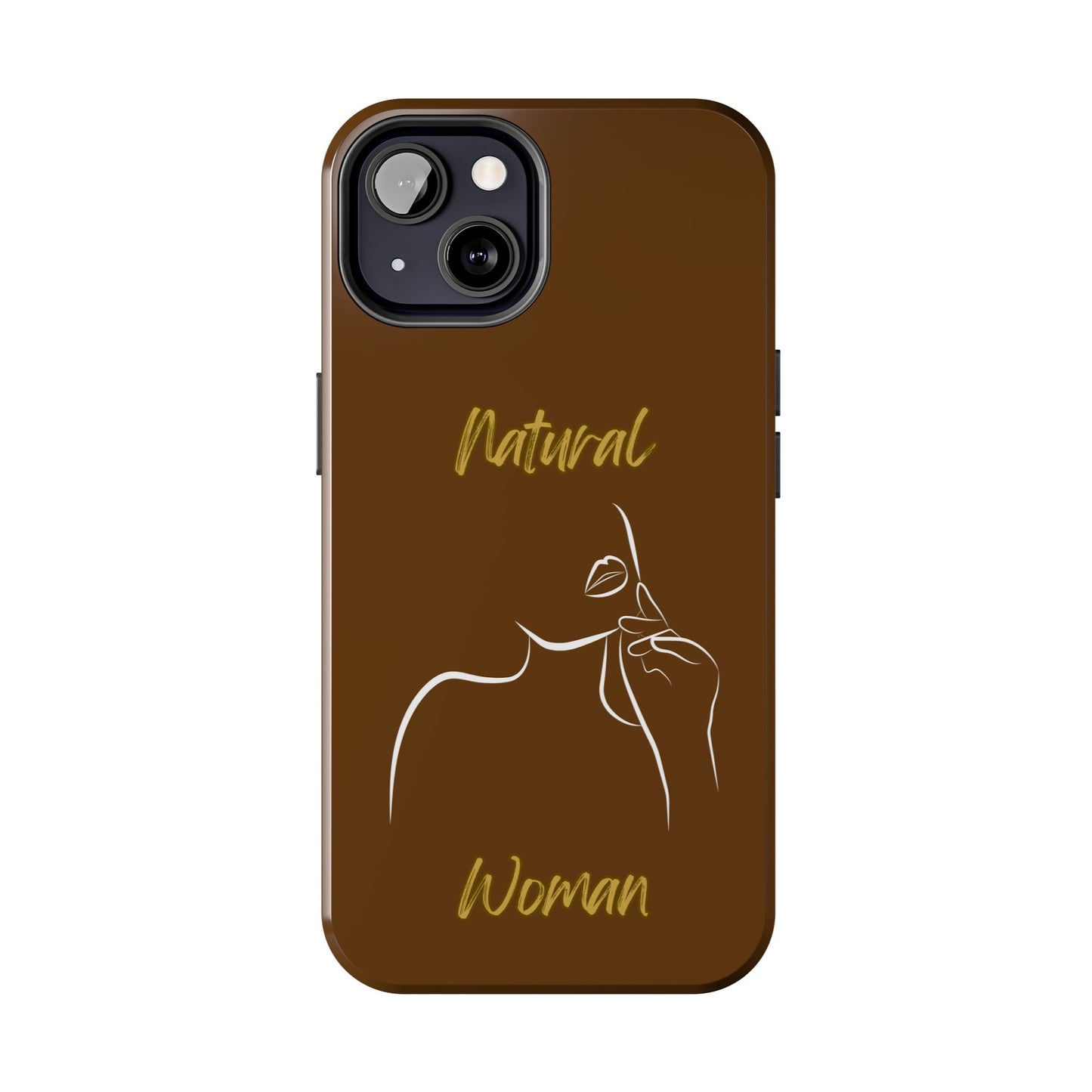 Natural Woman Chin Up (WL)Tough Phone Cases BROWN