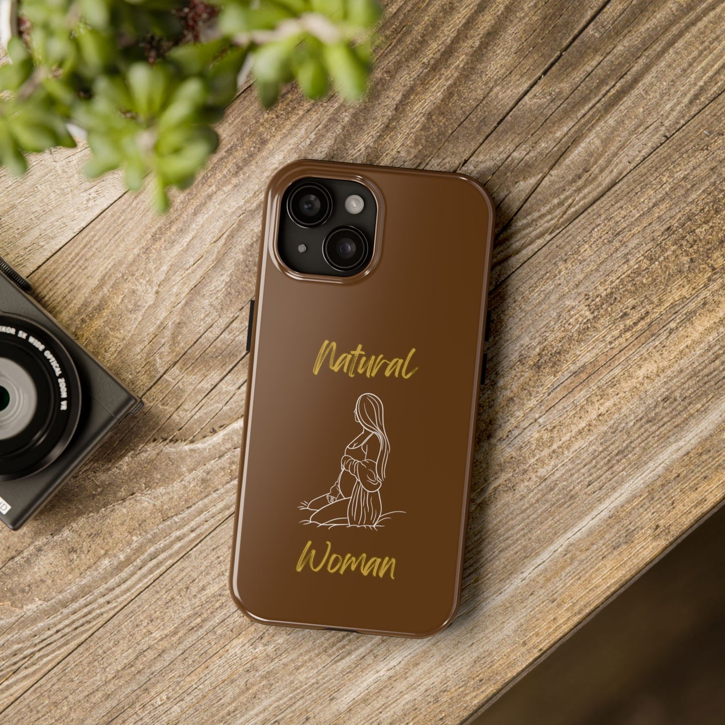 Natural Woman Expecting (WL)Tough Phone Cases BROWN