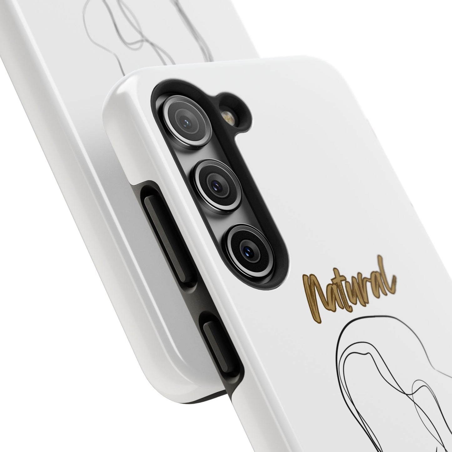 Natural Woman Hanging Hair (BL) Tough Phone Cases WHITE