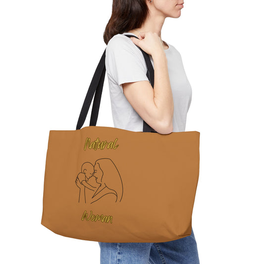 Natural Woman Joy (BL) Weekender Tote Bag LIGHT BROWN