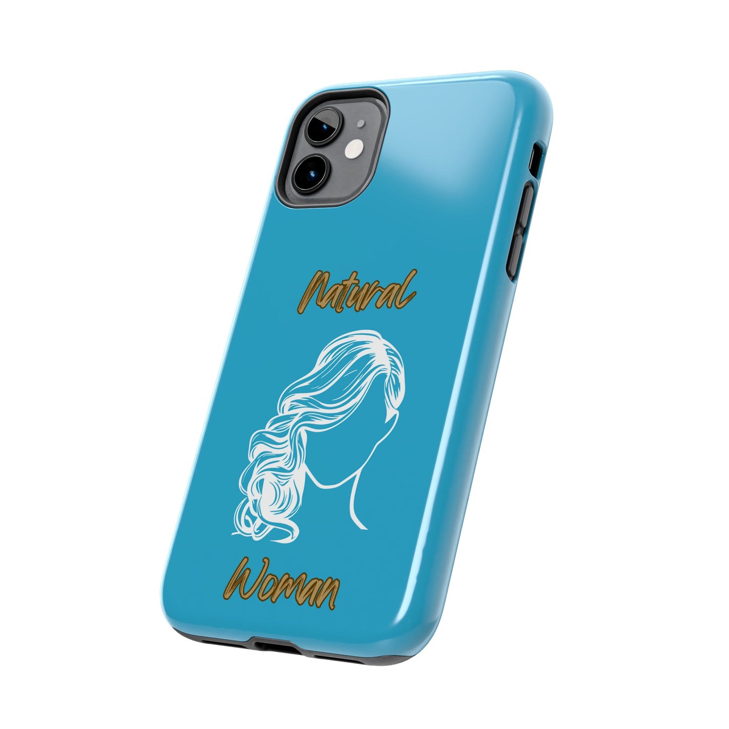 Natural Woman Long Curl (WL)Tough Phone Cases TURQUOISE